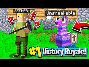1ST VICTORY ROYAL! MINECRAFT FORTNITE HIDE & SEEK!