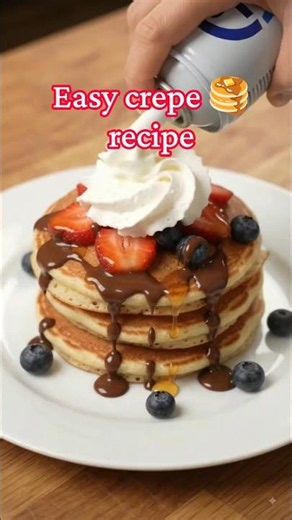 Easy crepe recipe 👌😋 #youtubeshorts #shortsfeed #cooking