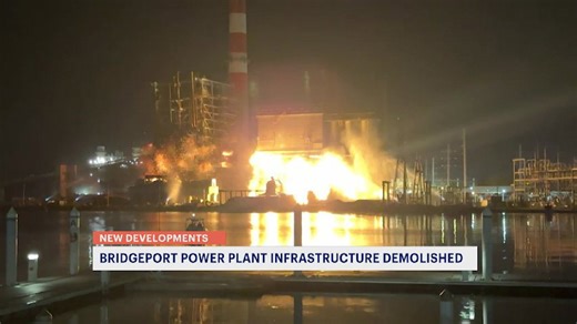 'A huge bang!' Major portions of old Bridgeport power plant demolished