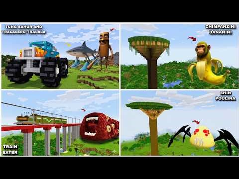 COMPILATION of BEST SHIN GIANT MONSTERS in Minecraft 🐲| part-3 | Coffin Meme Gameplay