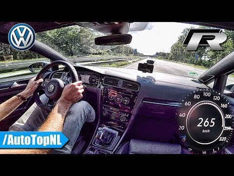 VW GOLF R MK7 310HP TOP SPEED on AUTOBAHN by AutoTopNL