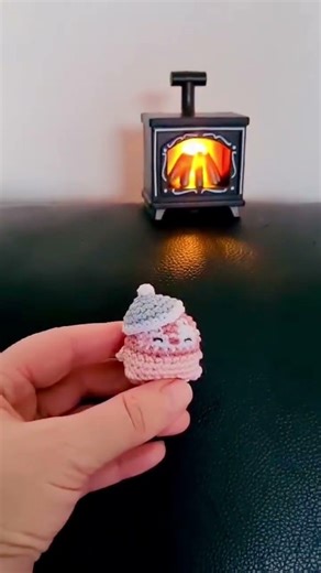 My tiniest creation, a penguin crocheted with embroidery threads 🐧🥰 #crochetpattern #penguincraft