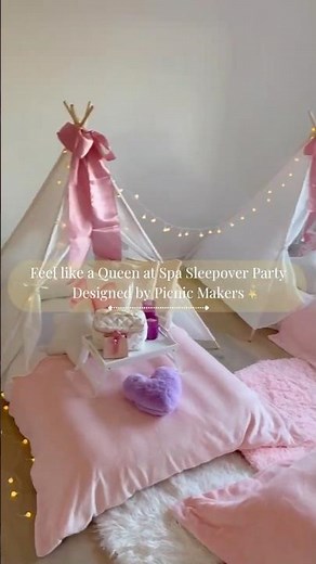 Spa Sleepover Party Setup for Kids by Picnic Makers