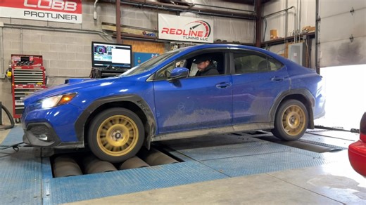 This 2022 Subaru WRX came in from Chris for a custom dyno tune, and it delivered. Mods: • ETS Front Mount Intercooler • ETS Intake • ETS Turbo-Back Exhaust 93 Octane | 19 PSI 328 WHP / 369 WTQ on our Mustang Dyno Thinking about tuning your WRX? Shoot us a message! 📩 #RedlineTuningLLC #SubaruWRX #MustangDyno #ETS #CobbTuning #FA24 | Redline Tuning