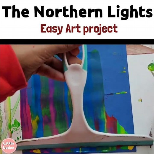 Northern lights Art project - Easy Art ideas for kids