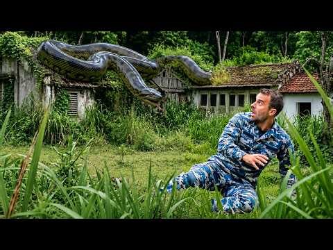 GIANT ANACONDA SNAKE Takes Over Abandoned House | Catching the Beast GIANT PYTHON & Cleaning