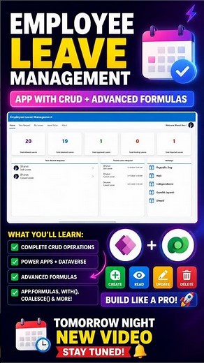 Power Apps Advanced Tutorial 🚀 CRUD + With() + UDF + Coalesce (Real Project)