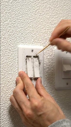 How to clean a dirty wall switch button gap?