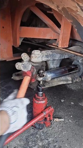 Truck Steering Joint Repair Process 🔧 | Heavy Mechanical Work #Shorts