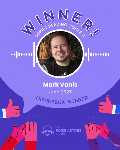 Today we're throwing it back to our June script contest winner, Mark Vanis, doing some good ole TVAS telephony! Mark's read was friendly and perfectly paced; he had a great tone and was spot on for the TVAS brand! Well done, Mark! You can put us on hold any time! | The Voice Actors Studio