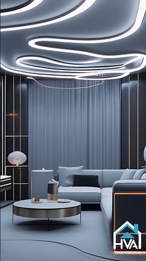AI-Designed Luxury Living Room | Futuristic Modern Interior Design | Smart Home Vision 2025