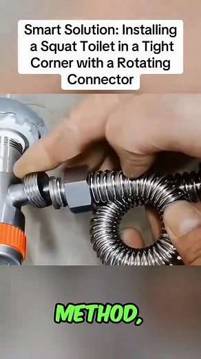 Smart Solution: Installing a Squat Toilet in a Tight Corner with a Rotating Connector #plumbing #repair #homeimprovement #diy #worksmart