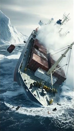 The Last Moments of a Sinking Mega Ship — Chaos on the Open Sea!”#ShipDisaster #SinkingVessel