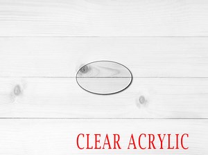 Oval Shape, Clear Acrylic Craft Blank, Colored Acrylic Blank - Etsy