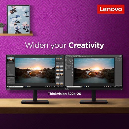 With the 3-side NearEdgeless Viewing of ThinkVision S22e-20, you can enjoy a seamless expanded view with minimized frame for obstruction. Know more: https://lnv.gy/3rcjLr5 . . #Lenovo #ThinkVision #ThinkVisionS22e20 | Lenovo Bangladesh