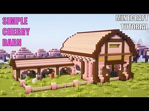 Minecraft Simple Cherry Blossom Barn Tutorial