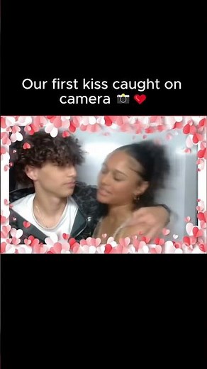 A sweet first date moment captured forever — their very first kiss. 💋📸💕 #date #firstlove #kiss