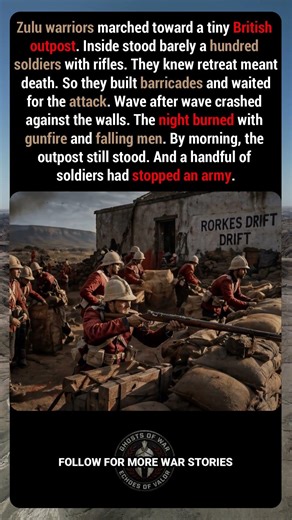 100 Men Held Off an Entire Zulu Army #RorkesDrift #ZuluWar #historyshorts