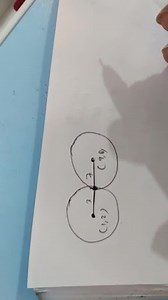 Q.35 The circle S_{1} has centre at (1,2) and radius 3; the cir... | Filo