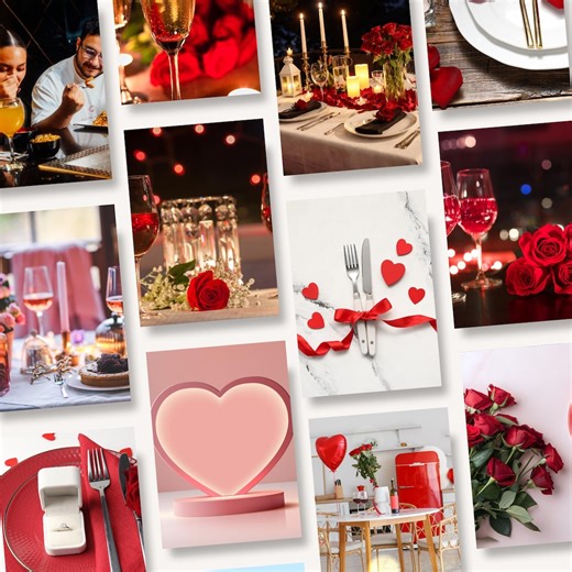 Valentine's Day Dinner Menus (digital Download, Set of 6) - Etsy