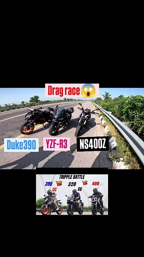 21K views · 2.1K reactions | 2025 NS400Z UG..VS..YAMAHA YZF-R3..VS..KTM DUKE 390!! TRIPLE BATTLE #virelreels #trendingreels #newpost #newtredingreels♥️ | dilkhuszalil | Facebook