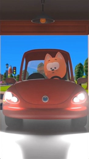 The car is driving on the road, vroom vroom vroom #animation #daddycocomelon #nurseryrhymes