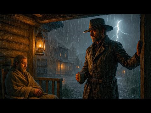 Arthur and His Friend Sheltering on a Wooden Porch in Strawberry | RDR2 ASMR