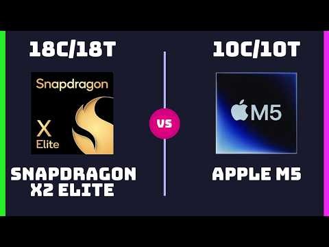 Qualcomm Snapdragon X2 Elite (X2E-88-100) vs Apple M5 (10-Core) – CPU Comparison
