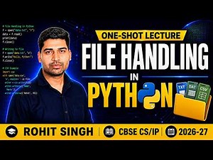 File Handling in Python Class 12 One Shot | CBSE Computer Science (083)