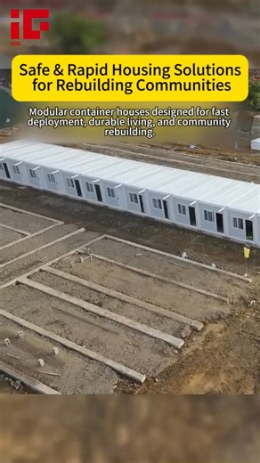 🏠 Safe & Rapid Housing Solutions for Rebuilding Communities When communities need to recover fast, housing must be safe, rapid, and reliable. Our modular container houses are engineered exactly for that — quick deployment, durable structure, and long-term comfort. Whether it's emergency shelters, temporary accommodation, or rebuilding damaged homes, our modular units help restore stability with: ✔ Fast Installation — units arrive pre-built, allowing entire blocks to be set up in days ✔ Strong S