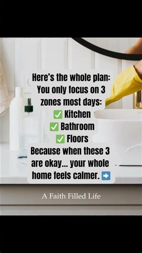 The 3-Zone Cleaning Plan #cleaninghacks #singlemomcommunity #momlife