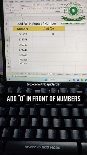 🔢 Add Leading Zeros in Excel !