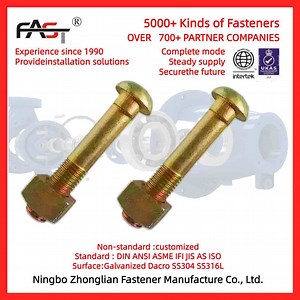 [Hot Item] Railway Fastener Rail Track Fish Bolt High Quality HDG Fish Bolt