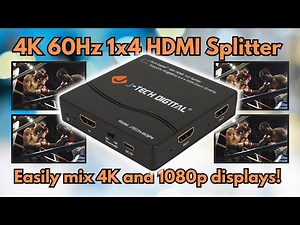 4K 60Hz 1x4 HDMI Splitter w/ Multi-Resolution Output Product Overview