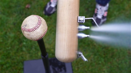 Building a CO2-powered baseball bat | DIY engineering & epic bat test!