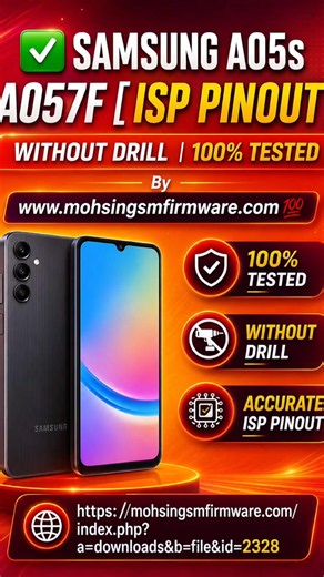 World First ✅SAMSUNG A05s - A057F [ ISP PINOUT - Without Drill ] 100% Tested