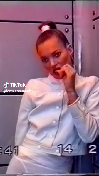 Nick Knight 'Courrèges Edge' featuring Kate Moss for Vogue, 1995 In 1995, Vogue published “Courrèges Edge,” an editorial photographed by Nick Knight and featuring Kate Moss wearing garments made from Vogue and Butterick sewing patterns. The shoot referenced 1960s Courrèges style through all-white looks and explored themes of surveillance. Pieces included a leather jacket from Vogue 9076, a nylon dress from Butterick 4048, a white leather coat dress from Vogue 9170, and a silk mini dress adapted