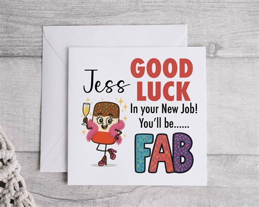 Good Luck Card - Fab Lolly Design - Custom Print - Etsy UK