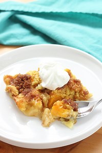 Easy Peach Dump Cake Recipe - One Sweet Appetite