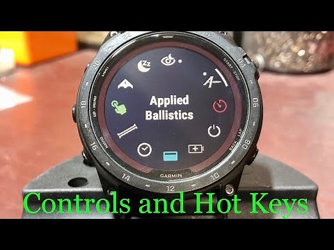 Garmin Tactix 7 Pro Ballistics Setting up Controls and Hot Keys