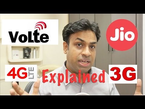 VOLTE, 4G LTE & 4G Networks Explained & Reliance Jio 4G