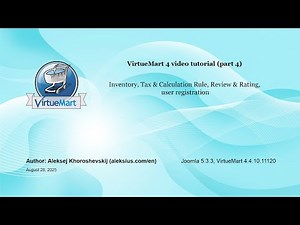 VirtueMart 4 video tutorial. Joomla store (part 4)