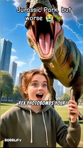 Dinosaurs + modern humans = chaos 🦖💀