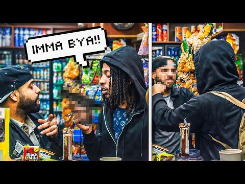 Things started getting heated when he cut off Customer in the Hood