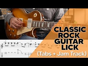 Classic Rock Guitar Lick (Tabs & Backing Track)