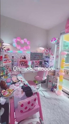 Kawaii desk setup #kawaii #desksetup #gamingroom #gamingsetup #cutecore