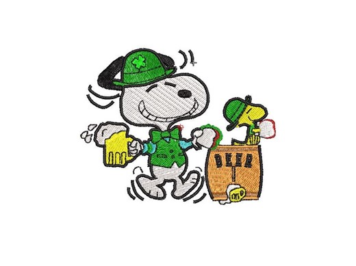 Snoopy Irish Embroidery Design - Etsy