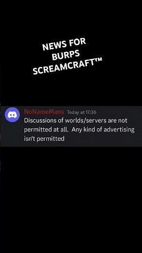 News for BURPS SERVER SCREAMCRAFT™! #burps #minecraft #horror #mods