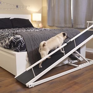 Dog Bed Ramp: Adjustable Hardwood Ramp With Safety Rails - Etsy