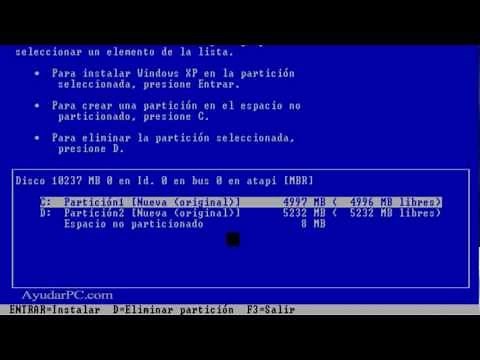 Instalar Windows XP paso a paso desde cero